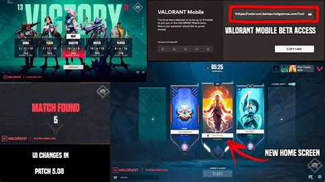Valorant Ui Changes In Patch 508 Valorant Mobile Beta Access Youtube