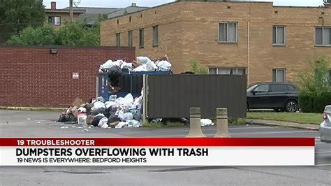 Trashy Situation Overflowing Dumpsters Cleaned Up Outside Bedford