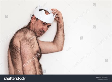 Nude Man White Paper Crown Concept Stock Photo 1565164912 Shutterstock