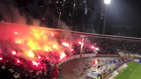 Crazy Pyro Show Eternal Derby Redstar Vs Partizan Belgrade Youtube