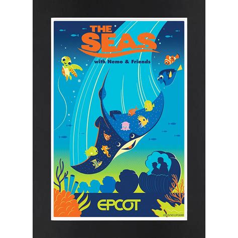 EPCOT The Seas with Nemo & Friends Matted Print | shopDisney