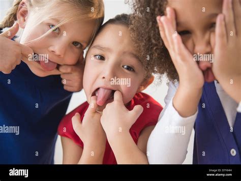 Child Making Funny Faces Hi Res Stock Photography And Images Alamy