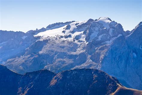 Marmolada The Highest Peak Of The Dolomites Stock Image Image Of