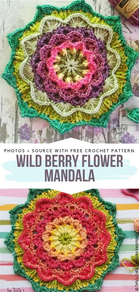 Wildflower Mandalas Free Crochet Patterns Crochet Patterns Crochet