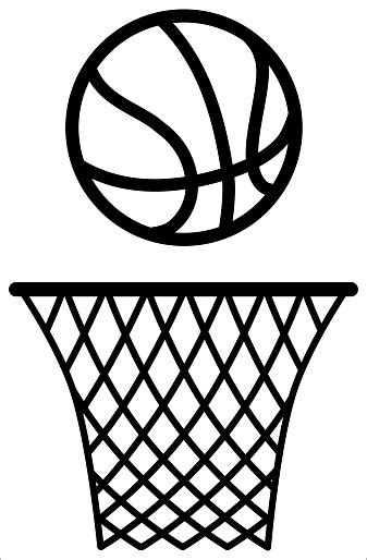 Basketball Ring With Net And Ball Stock Illustration Download Image