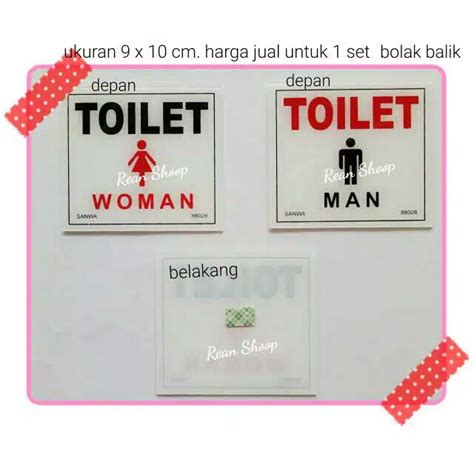 Jual Sign Board Sign Label Acrylic Akrilik Papan Petunjuk Toilet Pria