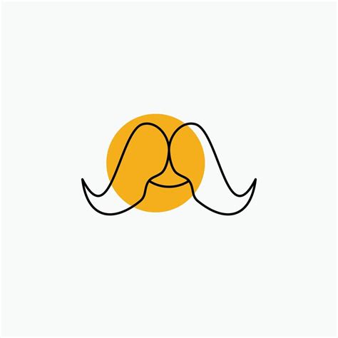 Bigote Inconformista Movimiento Masculino Icono De L Nea De Hombres