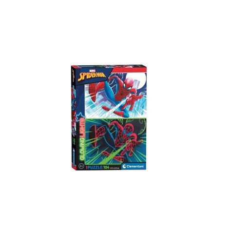 Clementoni 104 Pieces Puzzle Glowing Marvel Spiderman 1 Unit GeeWiz