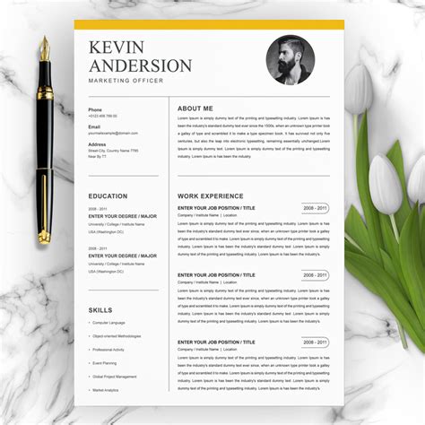 Kevin Anderson Resume Cv 201168 Templatemonster