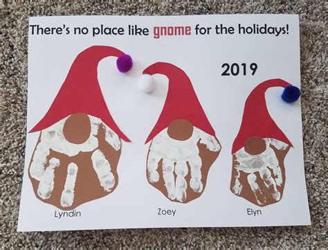 Handprint Christmas Gnome Craft Preschool Christmas Crafts Preschool