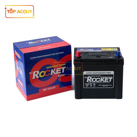 ẮC QUY ROCKET SMF 55D23R 12V 60AH Thay Bình Ắc Quy Ô Tô