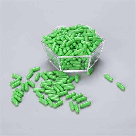 Natural Green Empty Gelatin Enteric Coated Hpmc Acid Resistant Capsule