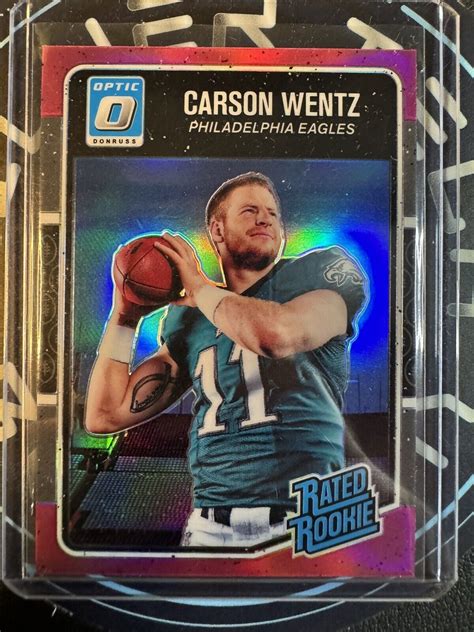 2016 Donruss Optic Rated Rookie Pink 156 Carson Wentz RC EBay