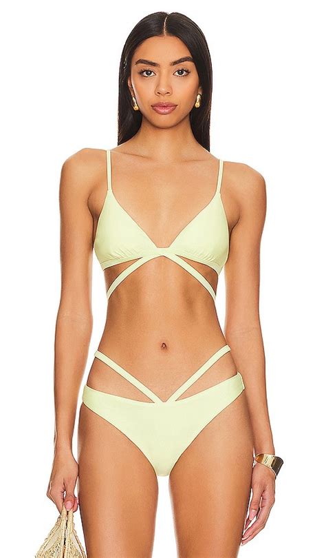 Simkhai Harlen Bikini Top In Yellow Luminary Editorialist