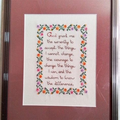 Serenity Prayer Cross Stitch Etsy