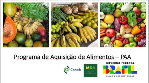 Apresentação Programa de Aquisição de Alimentos PAA CONAB TO YouTube