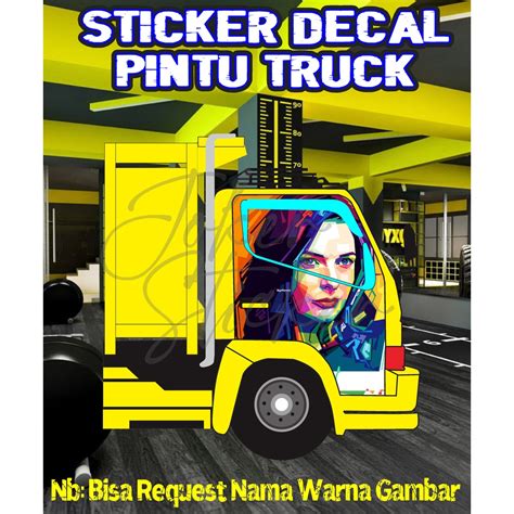 Jual Sticker Decal Pintu Depan Truck Canter Giga Elf Ragasa Umplong