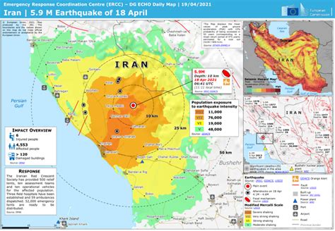 Iran | 5.9 M Earthquake of 18 April - DG ECHO Daily Map | 19/04/2021 ...