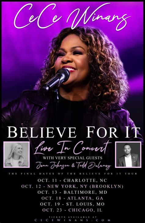 Cece Winans Announces Final Dates of 'Believe for it Fall Tour'