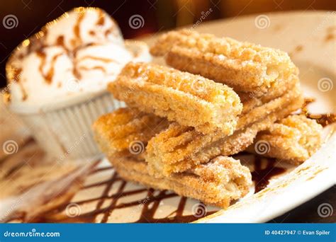 Churro Dessert Stock Image Image Of York Syrup Drizzle 40427947