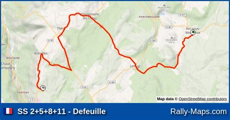 Ss Defeuille Stage Map Rallye R Gional Du Sel Coupe