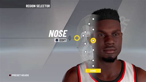 Zion Williamson Face Creation Nba K Tutorial Youtube