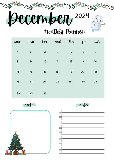 December 2024 Planner Printable Calender Planners in 2024 | Calender ...