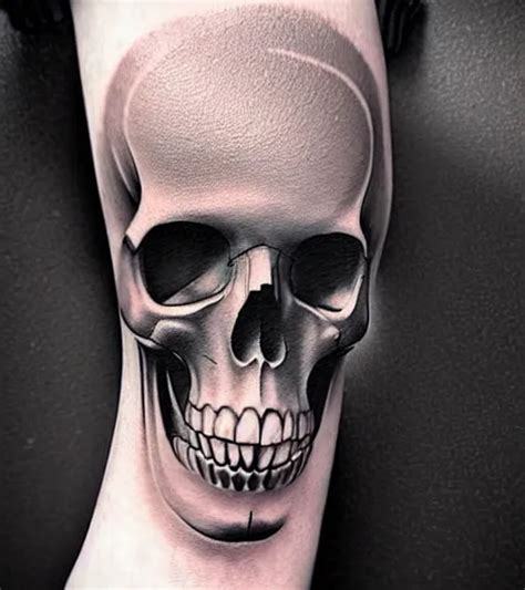 A Beautiful Tattoo Design With A Creative Skull Hyper Stable Diffusion