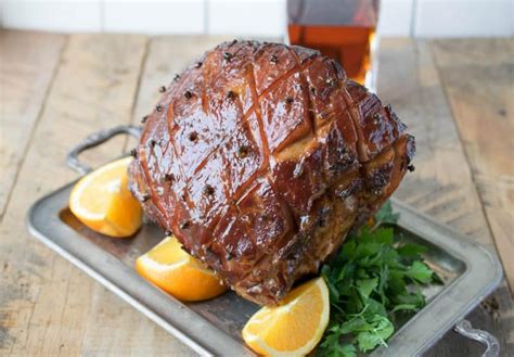 Orange Bourbon Glazed Ham