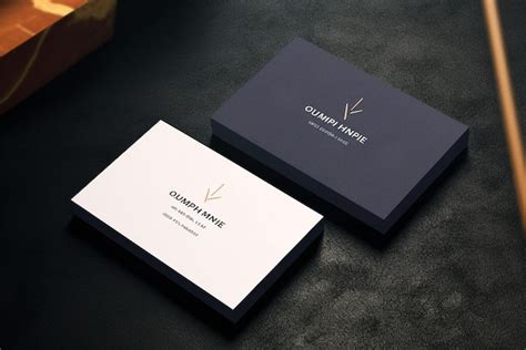 Premium AI Image PSD Clean Minimal Business Card Mockup