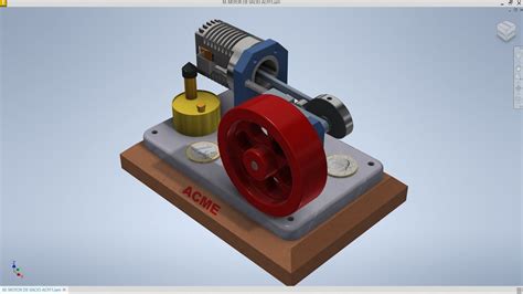 AUTODESK INVENTOR MAQUETA DE UN MOTOR DE VACÍO ACFF1 DE C FOURNIER1