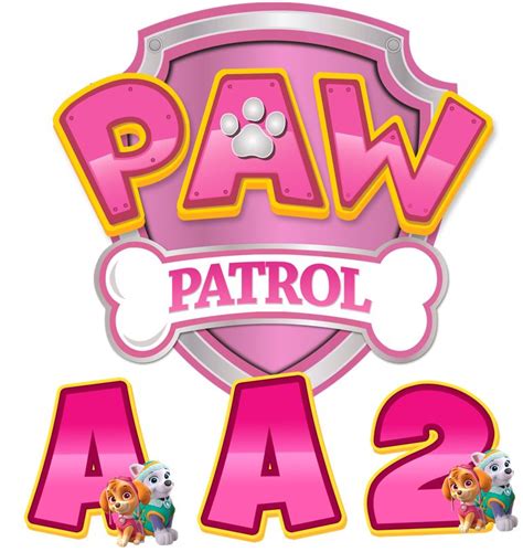 Paw Patrol Abc En Rosa Con Skye Y Everest Oh My Alfabetos