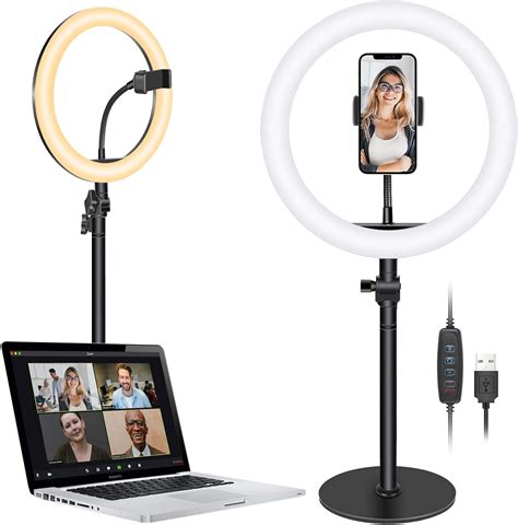 Amazon Neewer Selfie Ring Light For Laptop Computer 10 Dimmable