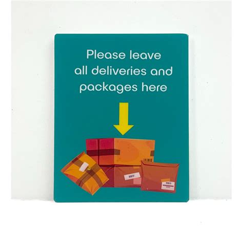 Please Leave All Deliveries And Packages Here Signage 80mm X 100m