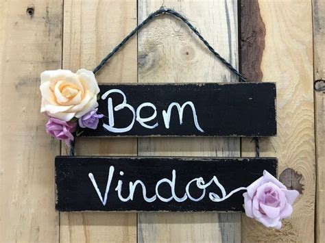 Placa Decorativa Entrada Rústica Bem Vindo Home decor Decor Novelty