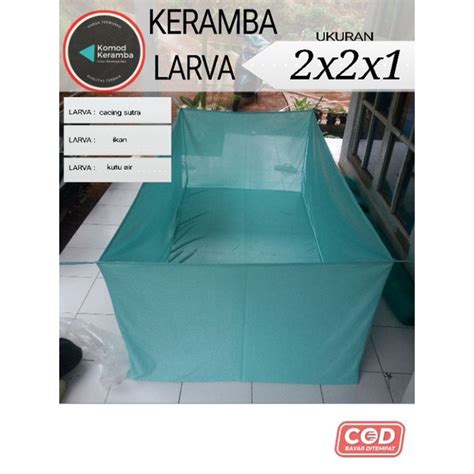 Jual Keramba Kain Larva Ikan Ukuran 2x2x1 Siap Pakai Pemijahan Larva 0