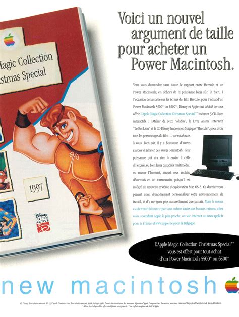 Publicité Apple Le Power Macintosh Disney Et Hercule Les Trésors