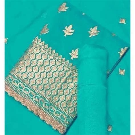 Party Wear Cotton Unstitched Suit At Rs 300 Set Cotton Unstitched