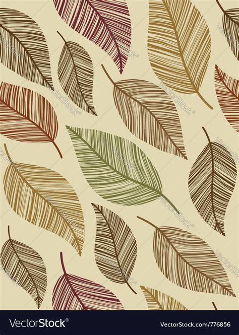 Decorative vintage leaves seamless pattern Vector Image