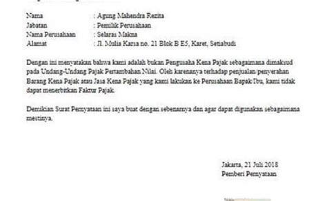 3 Contoh Surat Pernyataan Bermaterai Dan Fungsinya Eroppa