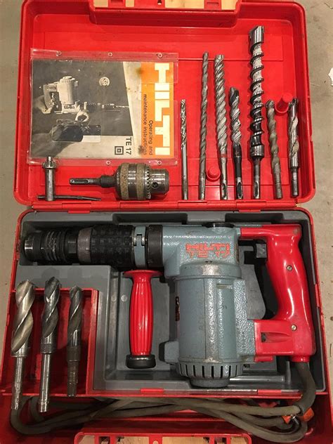 Hilti Te17 Hammer Drill Corded Electric Rotary Hammer With 6 Bits