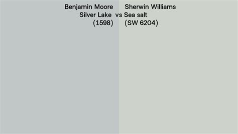 Benjamin Moore Silver Lake 1598 Vs Sherwin Williams Sea Salt Sw 6204