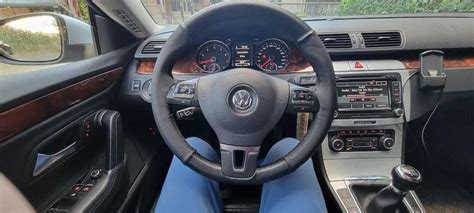 Husa Volan Piele Negru Cm Pentru Vw Passat B Golf Tiguan Jetta