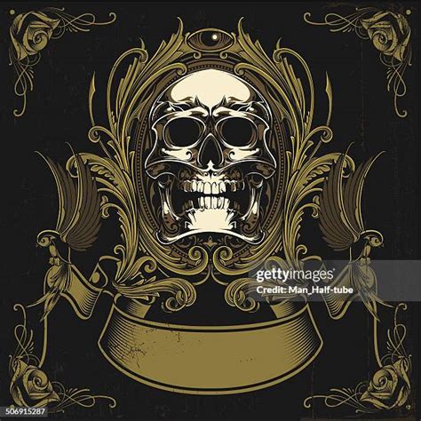 122 Vintage Skull Tattoo Stock Photos, High-Res Pictures, and Images ...