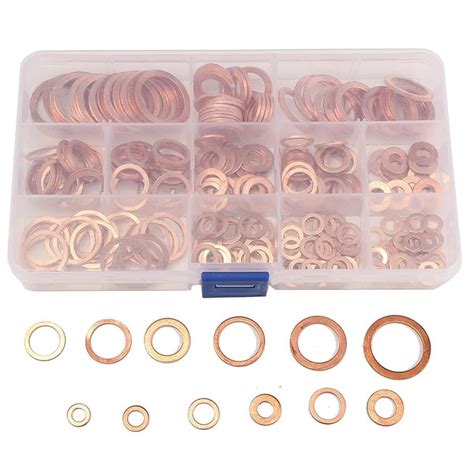 Pcs Copper Sealing Washer Sizes Assorted Solid Copper Crush