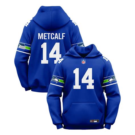 DK Metcalf – Seattle Seahawks Jersey Hoodie – 9X Print