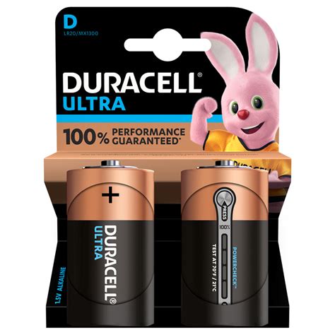 Duracell Ultra D Batteries, Ultra MX1300, LR20, 1.5v Battery