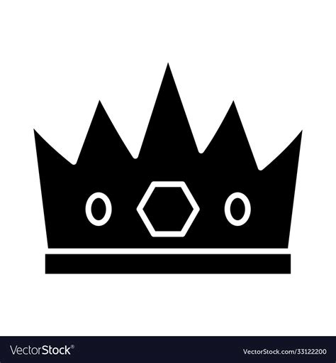 King crown icon silhouette style Royalty Free Vector Image