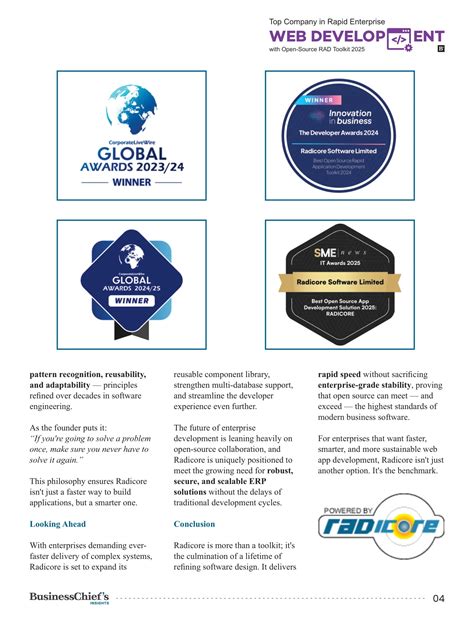 Business Chief's Insights Awards 2025 - Top Company in Rapid Enterprise