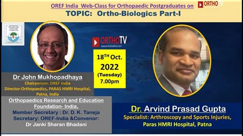 OREFWeb Class For Orthopaedic Postgraduates On OrthoTV Orthobiologics